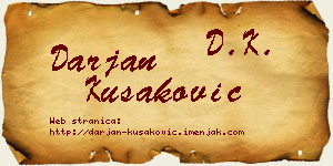 Darjan Kušaković vizit kartica
